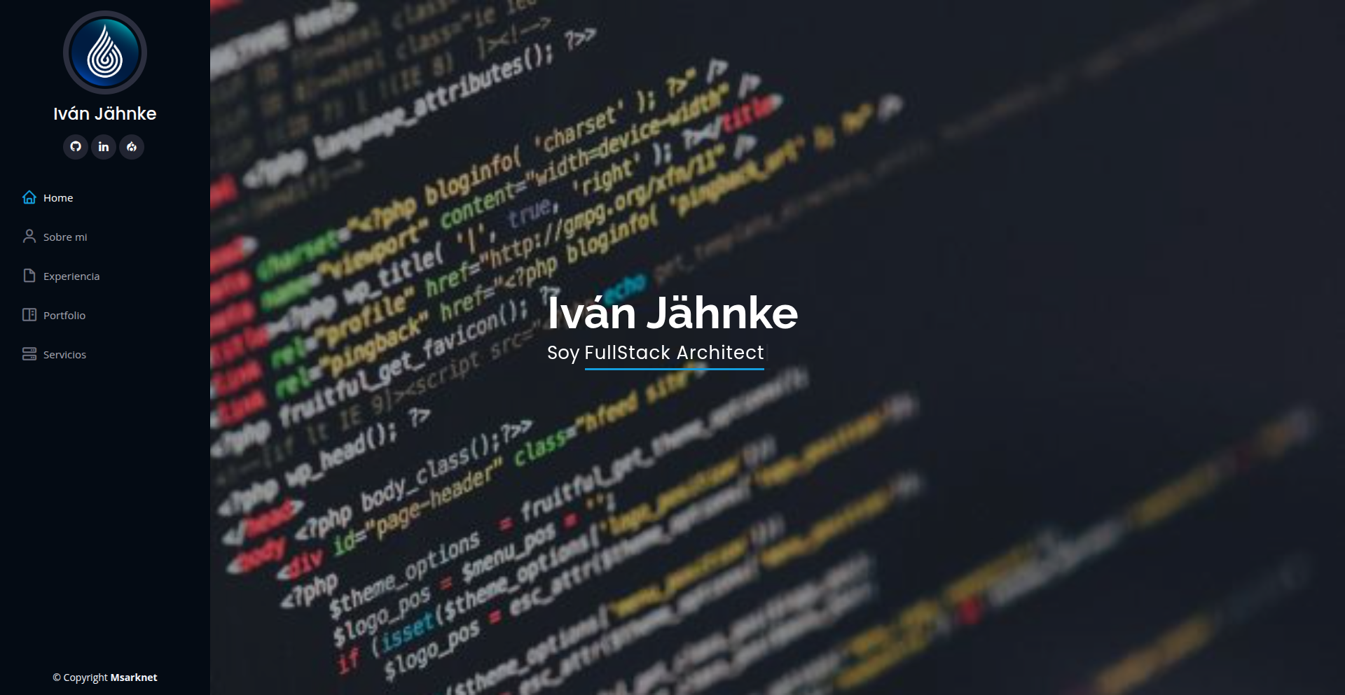 Ivan Jahnke CV Website Screenshot